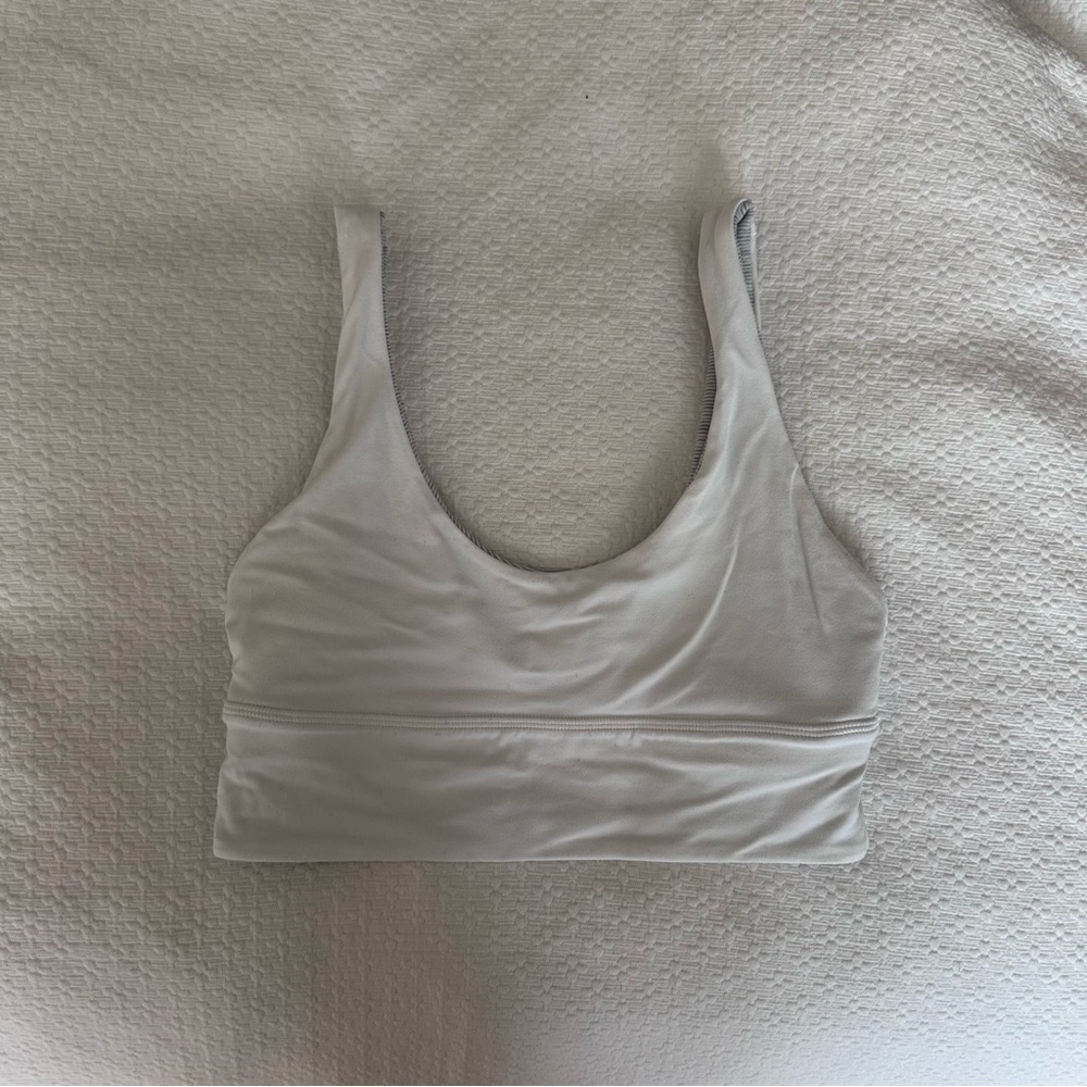 White & grey reversible align bra